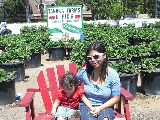 Abby and Hailey at the Strawberry Farm April 2008